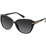 5726 Polarised Oversized Sunglasses (Women) - Black Smoke