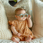 XK 8017 Polarised Round Sunglasses and Headband (Kids) - Cream White Brown