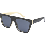 Blair Polarised Retro Square Sunglasses - Black Smoke