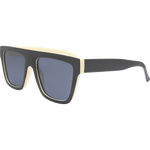 Blair Polarised Retro Square Sunglasses - Black Smoke