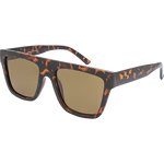 Blair Polarised Retro Square Sunglasses - Tort Brown