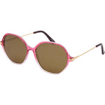 Calla Women's Polarised Round Sunglasses - Purple Brown