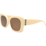 Cara Women's Polarised Oversized Sunglasses - Cream Brown