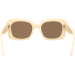 Cara Women's Polarised Oversized Sunglasses - Cream Brown