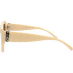 Cara Women's Polarised Oversized Sunglasses - Cream Brown