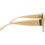 Cara Women's Polarised Oversized Sunglasses - Cream Brown
