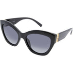 Chloe Polarised Oversized Cat Eyes Sunglasses (Women) - Black Smoke