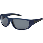 Clive Polarised Wrap Sunglasses (Men) - Navy Smoke