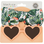 Daisy Polarised Heart Sunglasses and Headband (Kids) - Apricot Orange Smoke