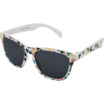 Eden Square Sunglasses (Kids) - White Print Smoke