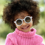 XK 8015 Polarised Round Sunglasses (Kids) - Brown