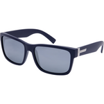 Grant Polarised Rectangle Sunglasses (Men) - Navy Silver