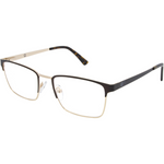 LPM 4155 Brown Gold Rectangular Reading Glasses
