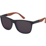 Liam Wayfarer Sunglasses (Unisex) - Black Wood Smoke