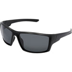 Logan Polarised Wrap Sunglasses (Men) - Matte Black Smoke