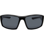 Logan Polarised Wrap Sunglasses (Men) - Matte Black Green