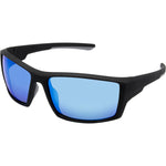 Logan Polarised Wrap Sunglasses (Men) - Matte Gunmetal Blue