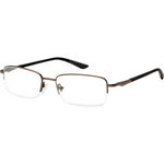 Metal 4059 Rectangle Reading Glasses - Grey