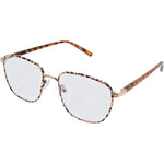 Metal 4138 Square Reading Glasses - Gold Tortoise Shell