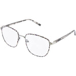 Metal 4138 Square Reading Glasses - Silver Tortoise Shell