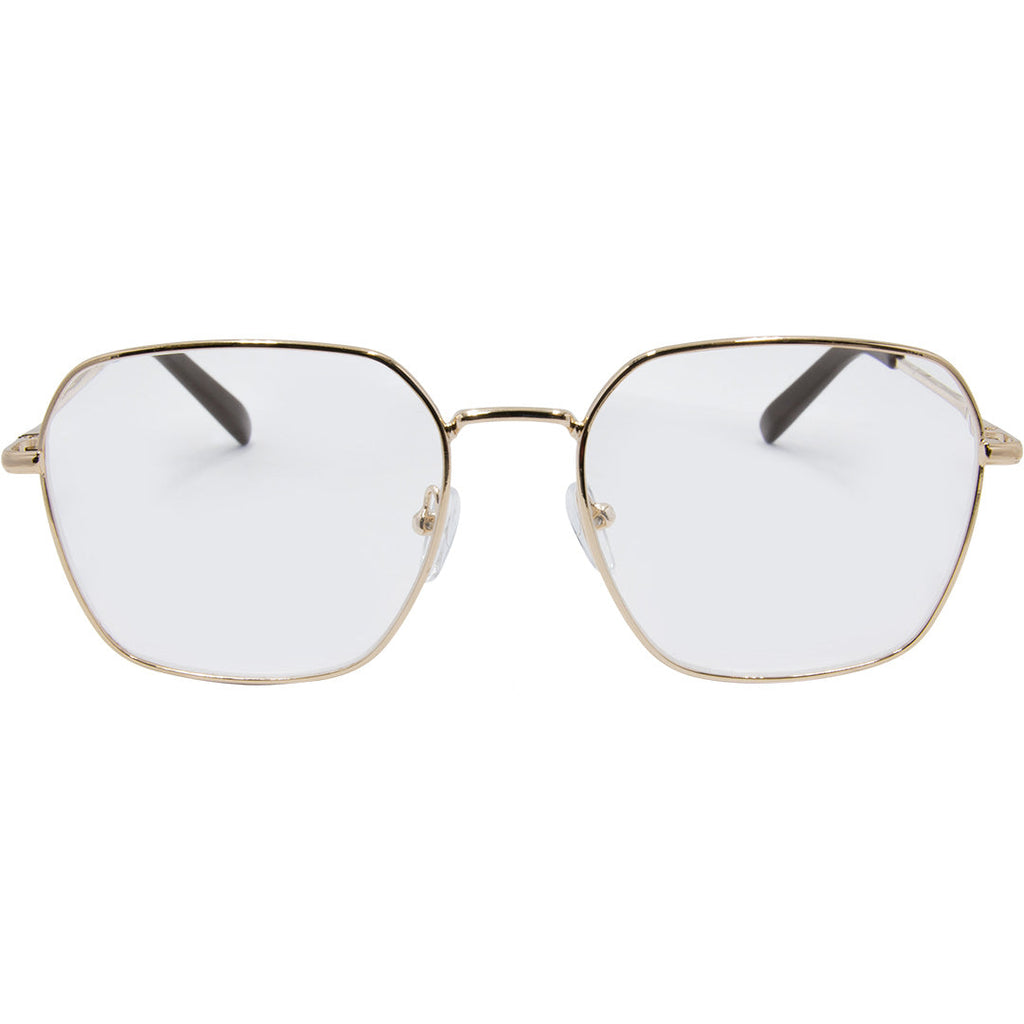 Metal 4142 Hexagon Reading Glasses Gold – Black Ice