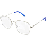 Metal 4142 Hexagon Reading Glasses - Silver