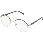 Metal 4143 Round Reading Glasses - Silver