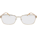 Metal 4139 Square Men's Reading Glasses - Silver Black