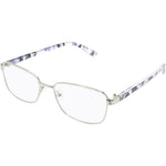 Metal LM 4140 Rectangle Unisex Reading Glasses - Silver