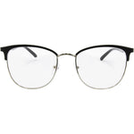 Metal LM 4140 Rectangle Unisex Reading Glasses - Black Silver