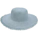Mila Blue Girls Sun Hat made of paper and metal trim