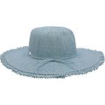 Mila Blue Girls Sun Hat made of paper and metal trim