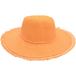 Mila Coral Girls Sun Hat made of paper and metal trim