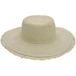 Mila Natural Girls Sun Hat made of paper and metal trim
