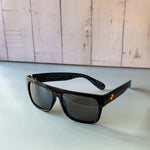 Normanville SLSA Polarised Square Sunglasses (Unisex) - Black Red Mirror