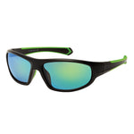 PL3806 Wrap Around Sunglasses (Men) - Matte Black Green