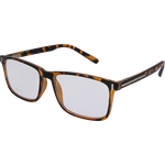 Logan Unisex Rectangle Reading Glasses - Tort