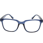 Recycled Black Square Blue Blocker Readers LB 4157