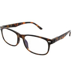 Recycled Tortoise Shell Rectangle Blue Blocker Readers LB 4158