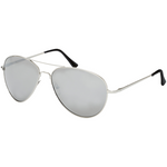 Riley Polarised Aviator Sunglasses (Unisex) - Silver Silver