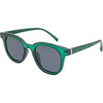 Rory Retro Round Sunglasses - Green Smoke