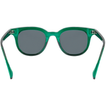 Rory Retro Round Sunglasses - Green Smoke