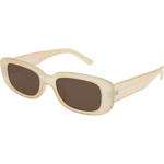 Astrid Rectangle Sunglasses (Women) - Cream Brown