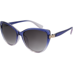 Luna Women's Round Cat Eye Sunglasses - Translucent Blue