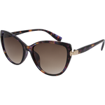 Luna Women's Round Cat Eye Sunglasses - Translucent Tort Brown