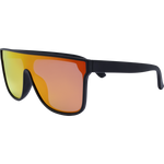 Ollie Premium Polarised Shield Sunglasses - Matt Black Red Mirror