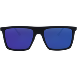 Noah Premium Polarised Rectangle Sunglasses - Black Silver