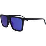 Noah Premium Polarised Rectangle Sunglasses - Black Blue