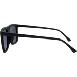 Noah Premium Polarised Rectangle Sunglasses - Black Silver