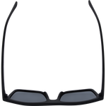 Noah Premium Polarised Rectangle Sunglasses - Black Silver